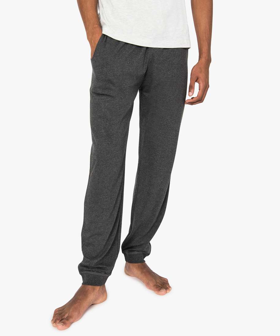 Gemo Sous Vetements Et Nuit Pantalon De Pyjama Homme En Jersey A Taille Elastique Gris Homme Gemo