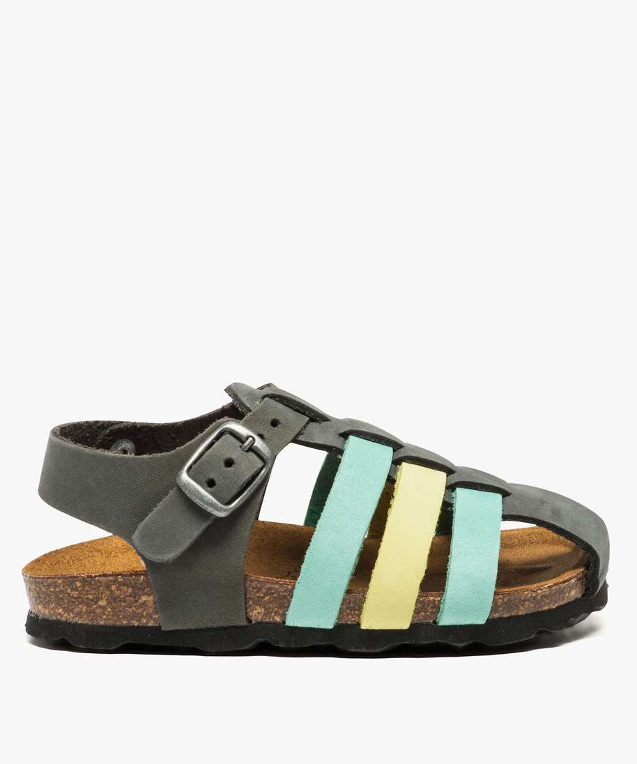 Garcon Gemo Gemo Nu Pied Sandales Garcon A Bride Scratch Et Bout