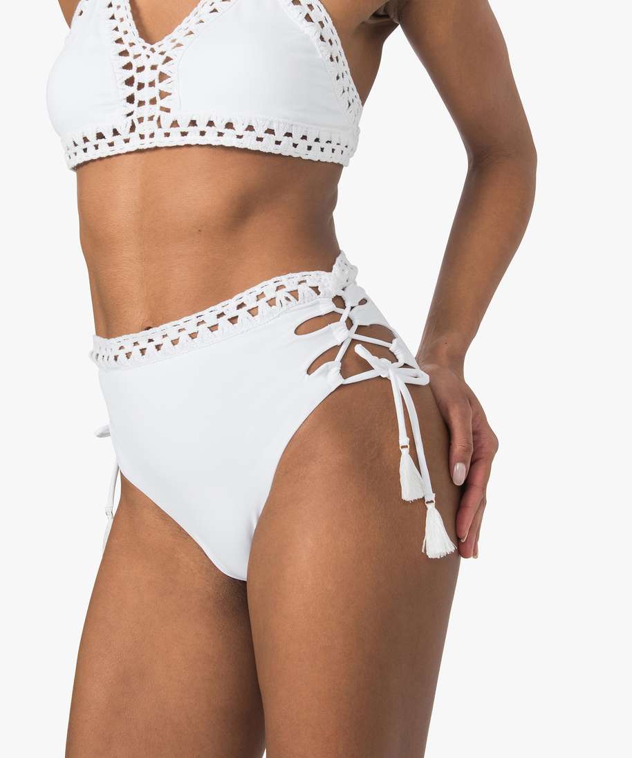 Bas de maillot de bain blanc Femme