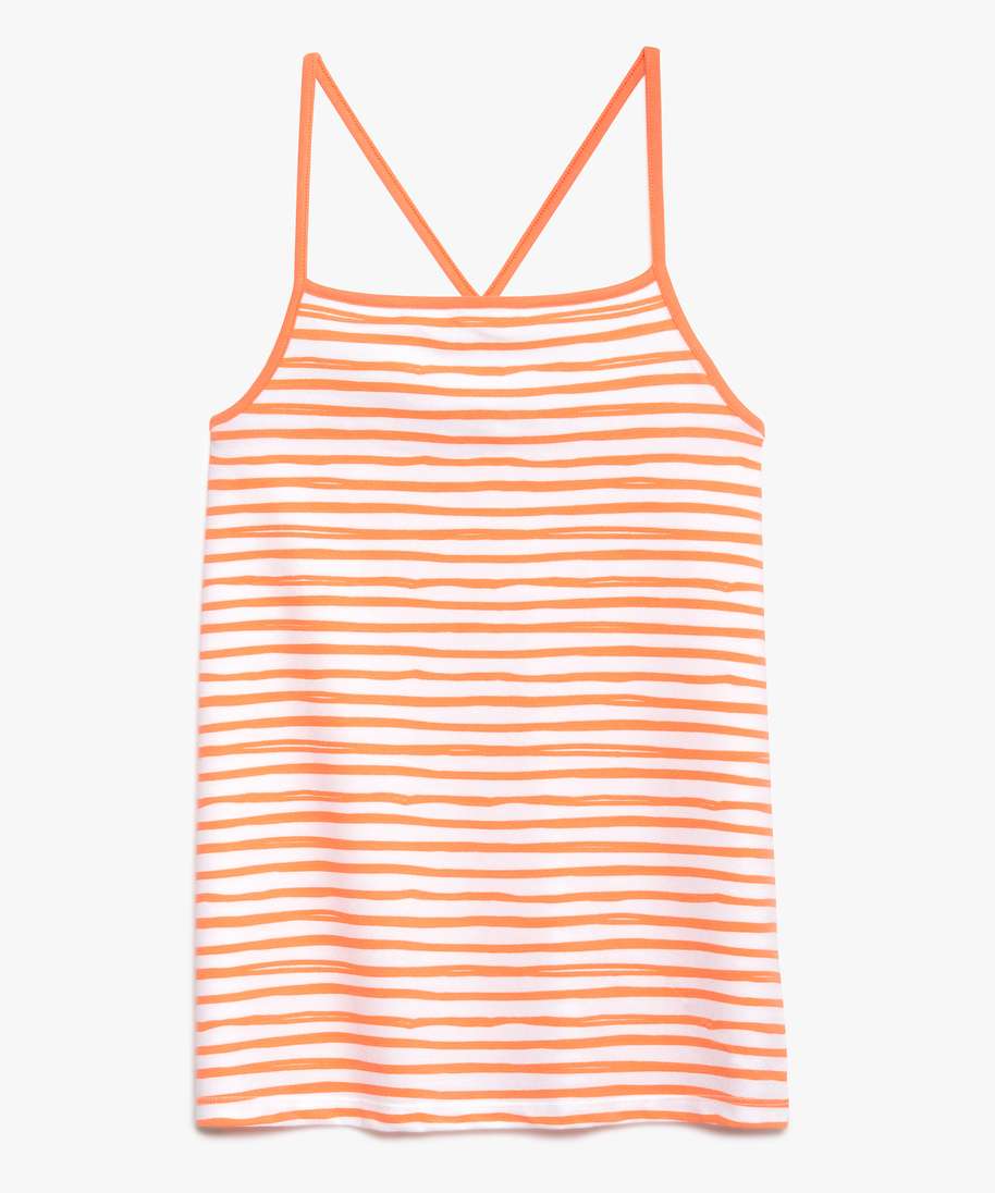 Gemo Vetements Debardeur Fille A Fines Bretelles Et Motif Imprime Debardeurs Fille Gemo