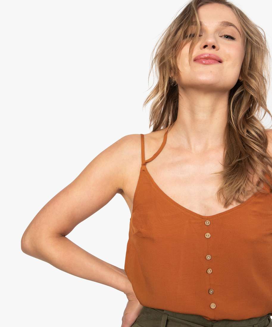 Debardeur femme boutonné devant best sale