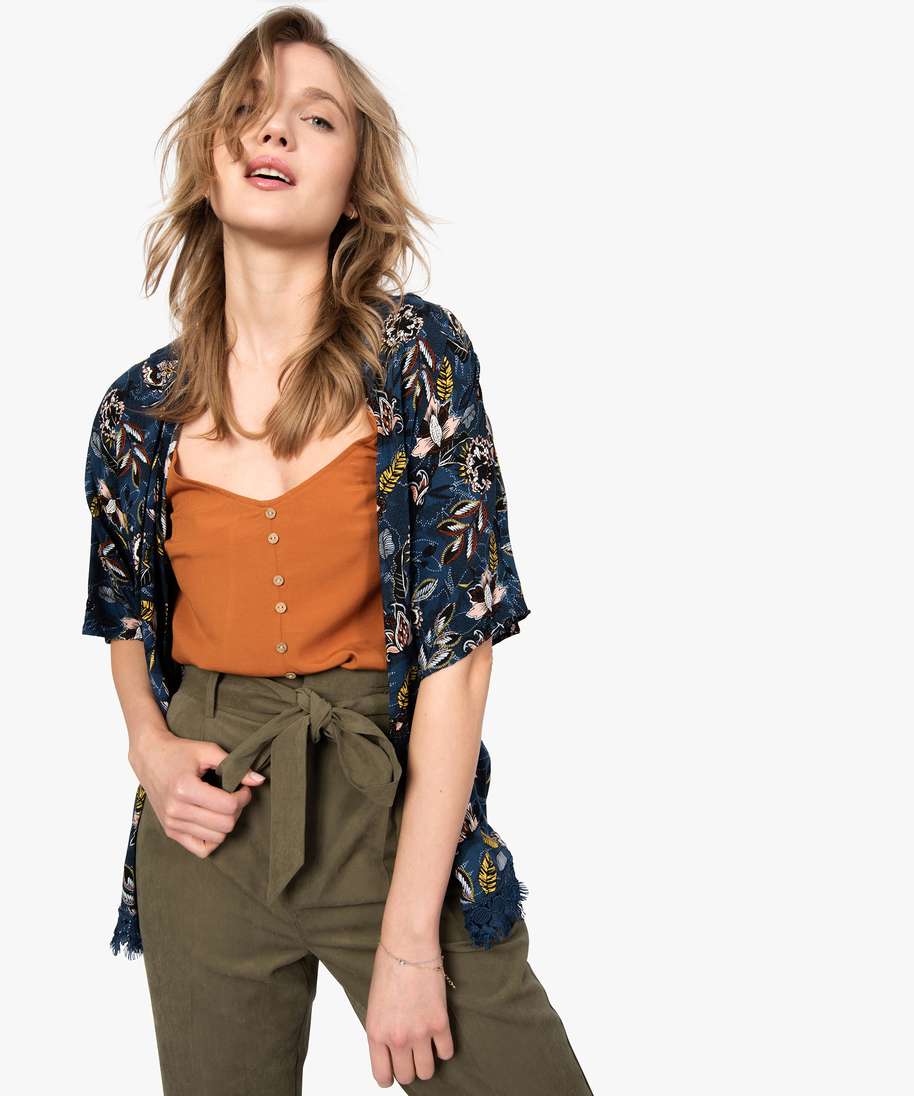 Femme chemise ouverte deals