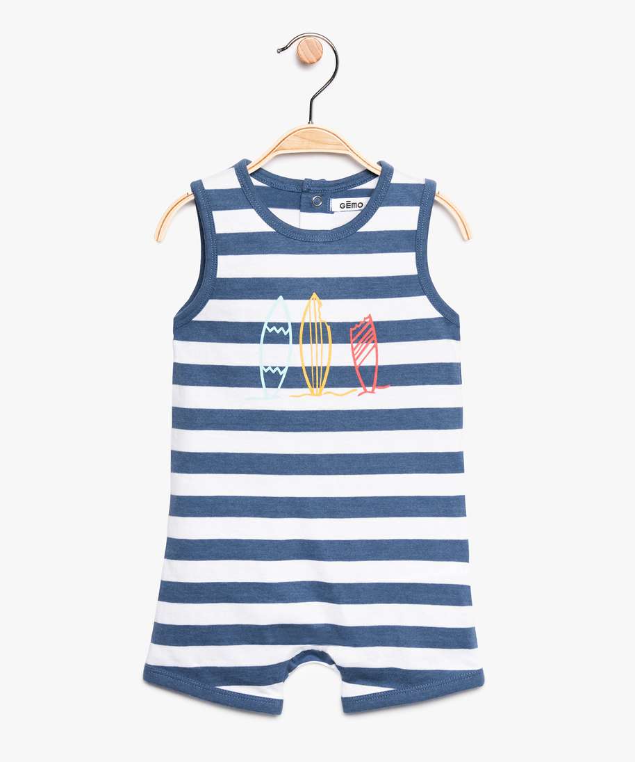 Gemo Vetements Garcon Combishort Bebe Garcon Raye Avec Motifs Surfs Bleu Bebe Gemo Gemo Vetements Garcon Combishort Bebe Garcon Raye Avec Motifs Surfs Bleu Bebe Gemo