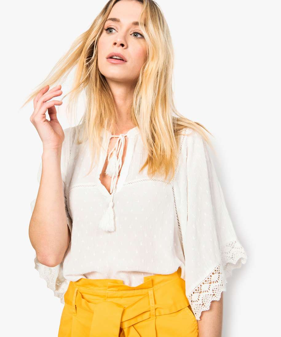 Blouse poncho femme hotsell