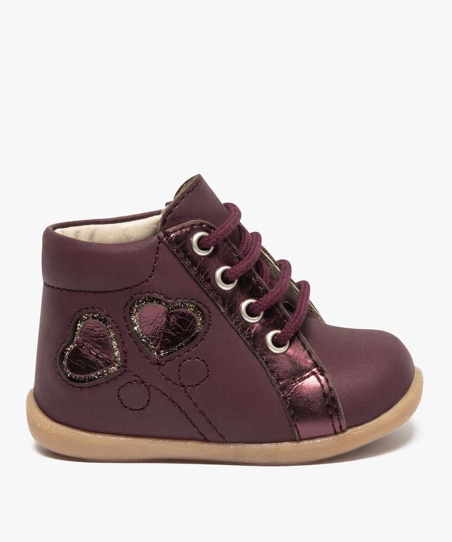 chaussures premiers pas fille rouge chaussures de parc bebe