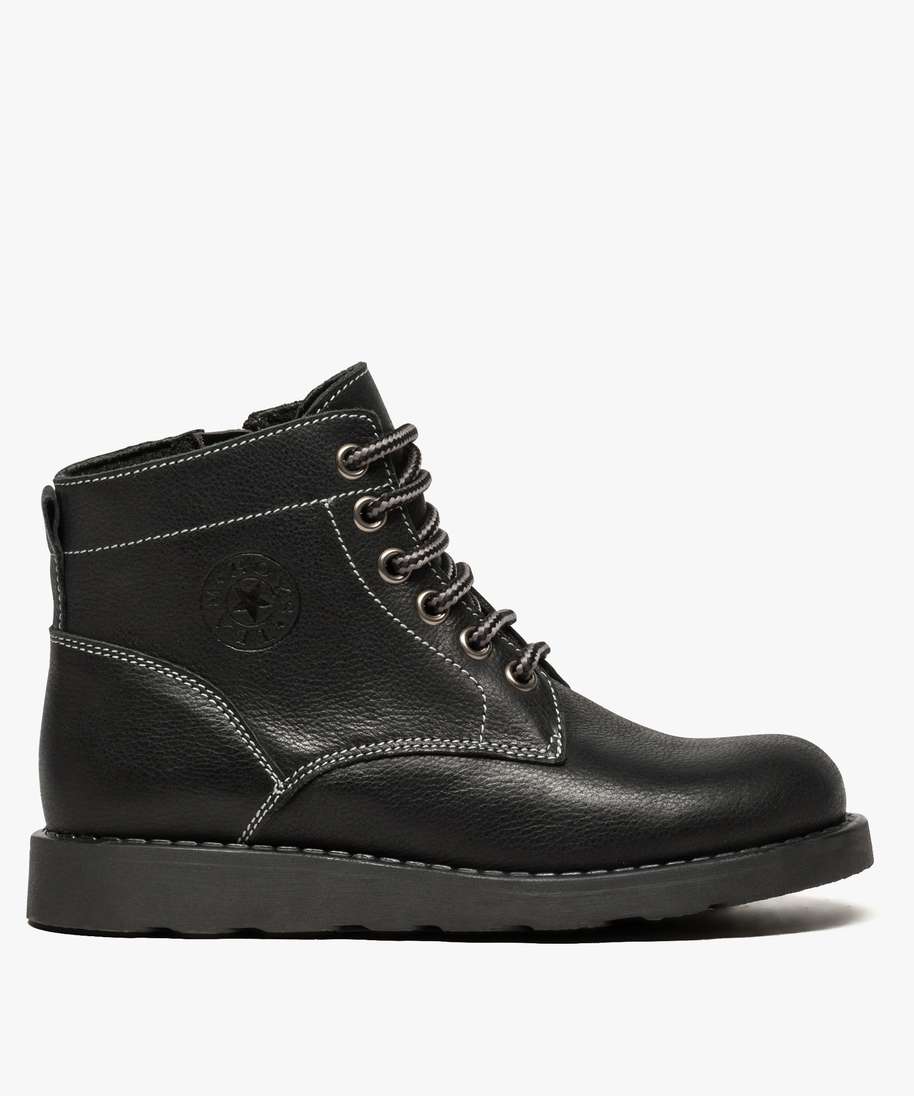 boots garcon cuir