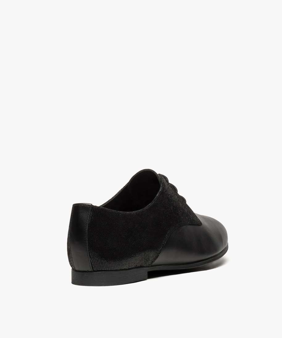 Derbies femme noir mat outlet