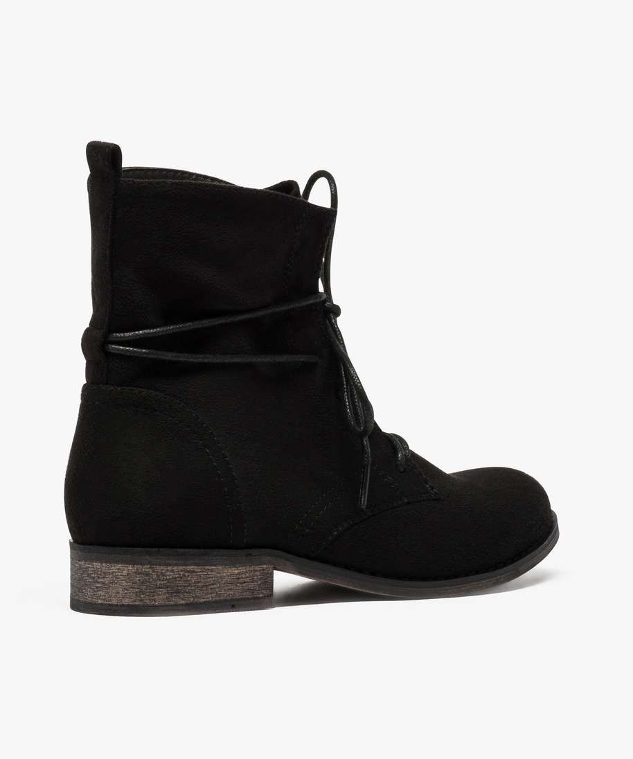 Bottines lacets velours sales