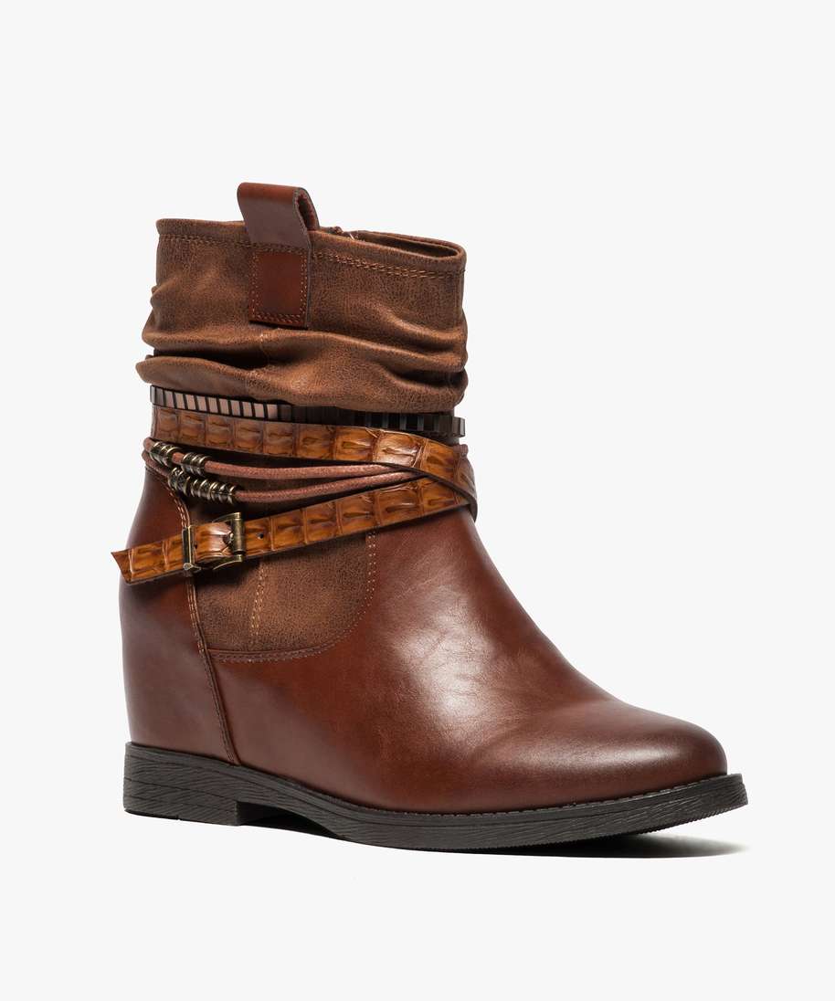 Boots femme talon compensé shop