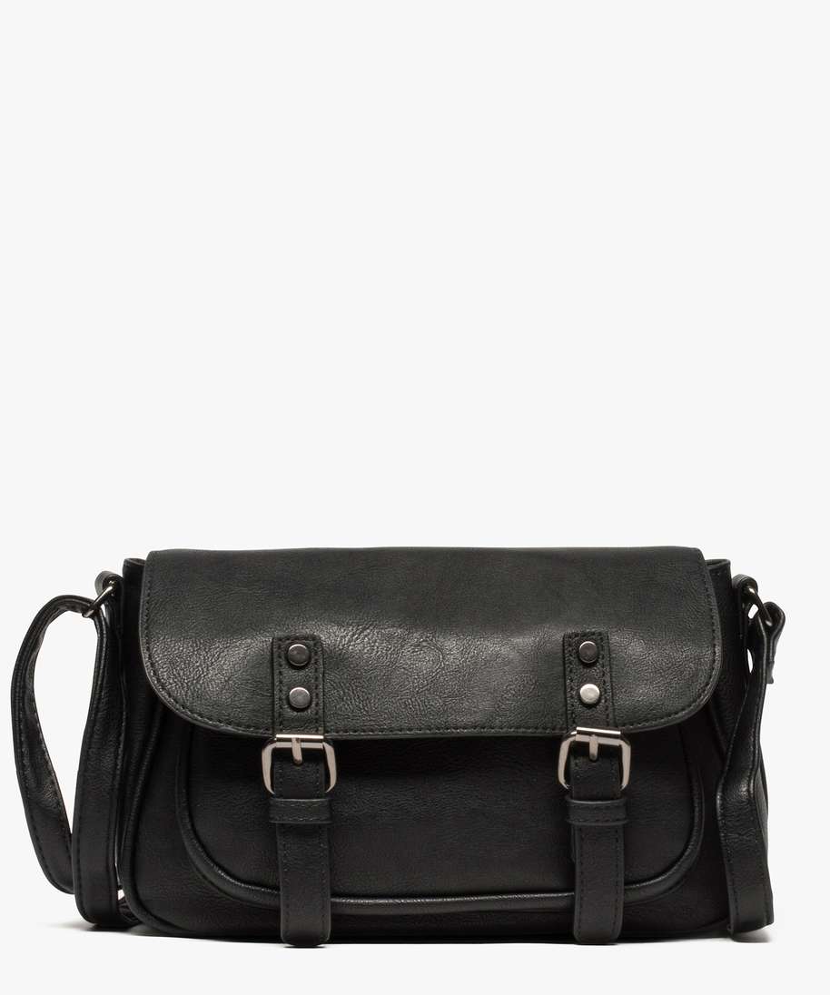 besace femme a rabat noir sacs bandouliere