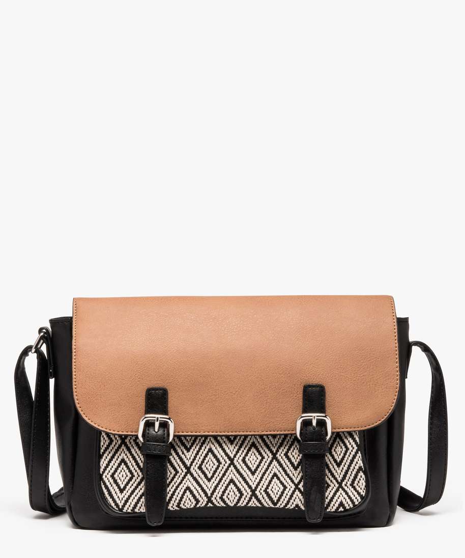 besace femme mulitcolore a rabat aimante multicolore sacs bandouliere femme GEMO