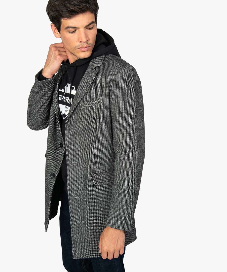 manteau homme gris