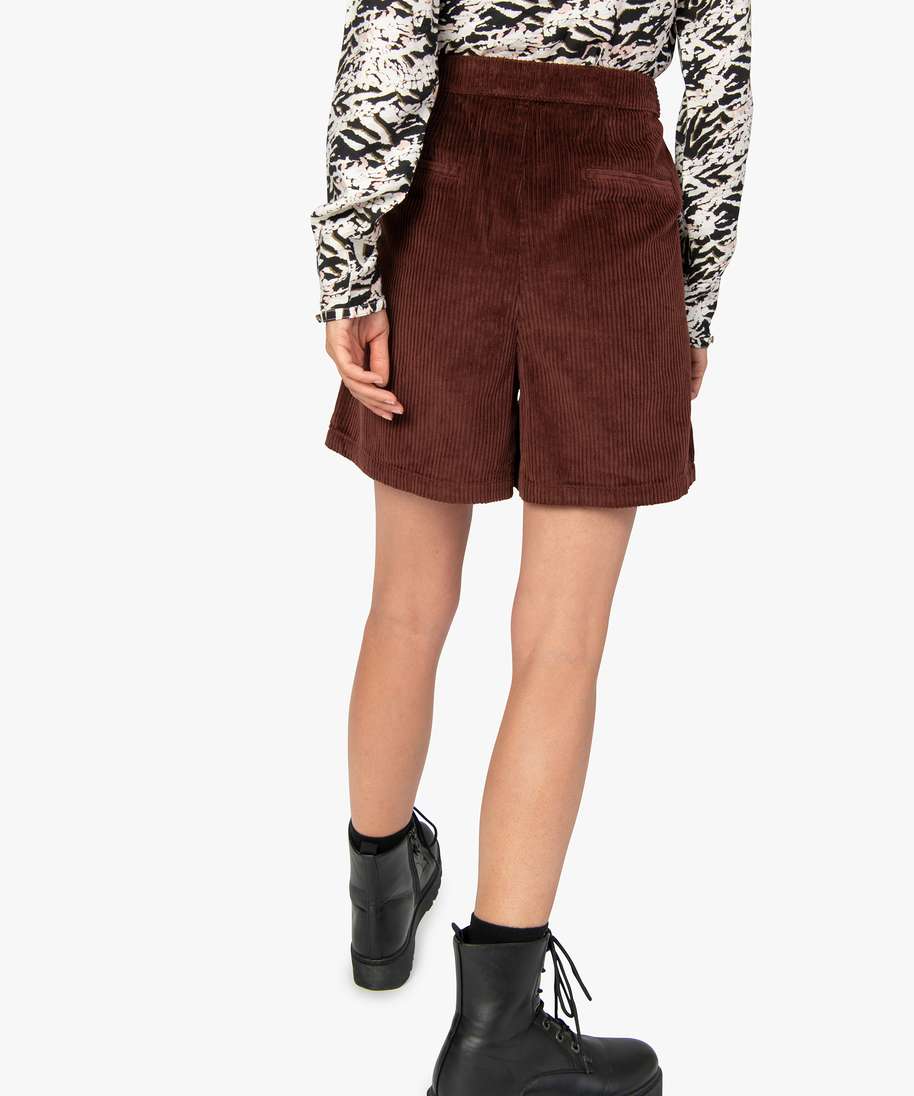 Short femme velours cotelé hotsell
