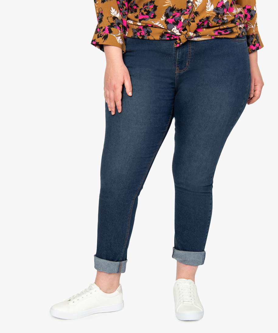 jean femme grande taille extensible coupe slim bleu pantalons et jeans