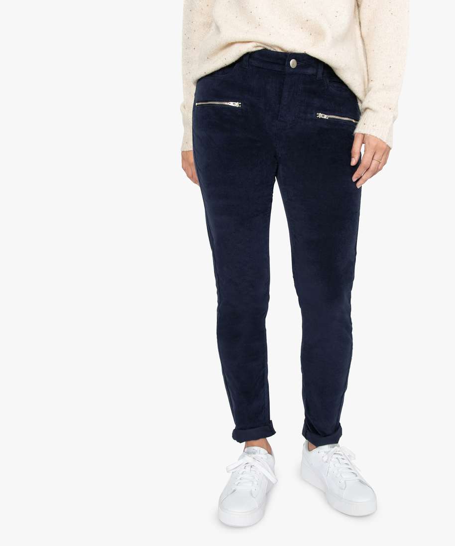 Pantalon velours hotsell ras femme