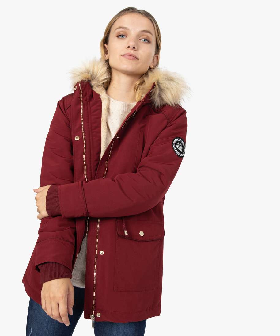 parka femme hiver chaude imperméable avec capuche