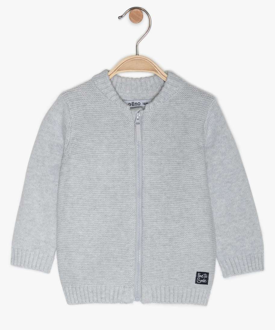 gilet gris bebe