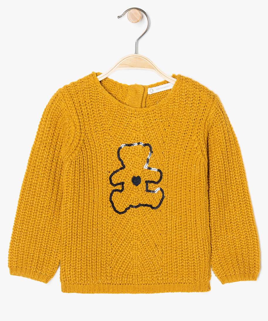 Gemo Vetements Fille Pull Bebe Fille En Maille Pailletee Lulu Castagnette Orange Bebe Gemo Gemo Vetements Fille Pull Bebe Fille En Maille Pailletee Lulu Castagnette Orange Bebe Gemo