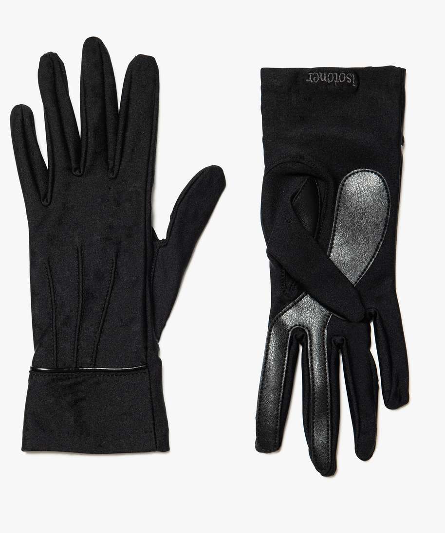 Gants Femme Cuir Agneau Noir - Isotoner