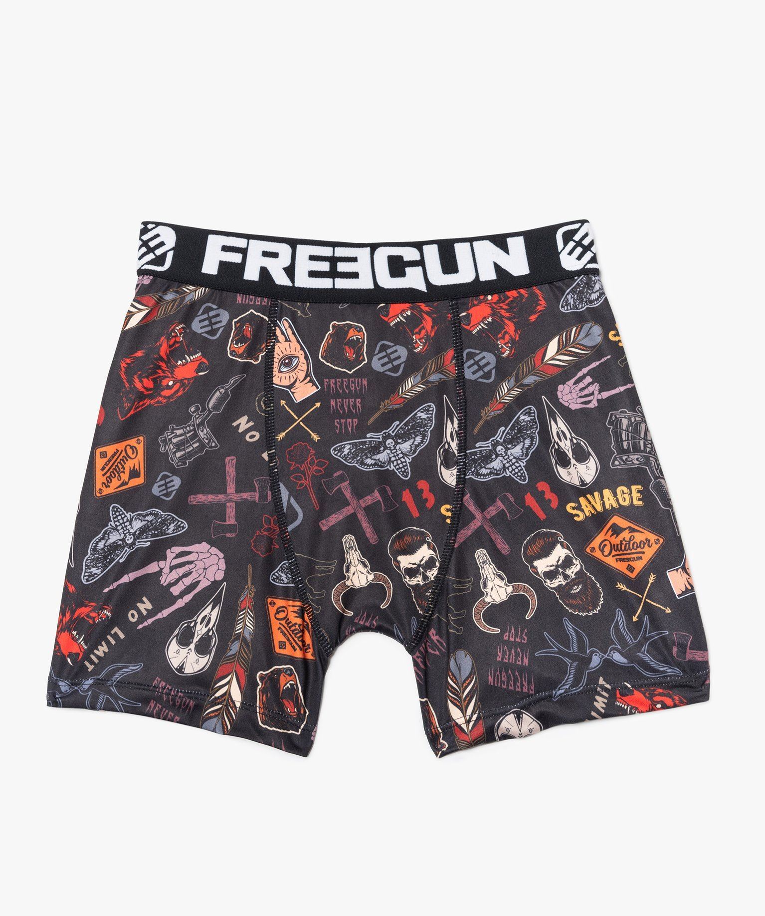boxer homme en microfibre imprimee freegun imprime boxers et calecons - Main Image
