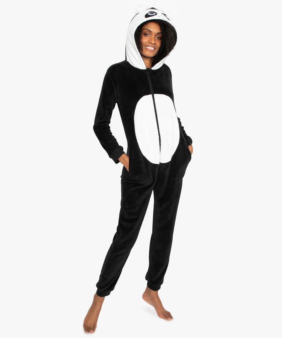 Combi-pyjama panda fille - gris, Fille