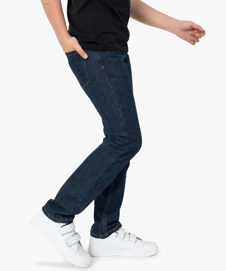 jean garcon brut coupe droite bleu jeans