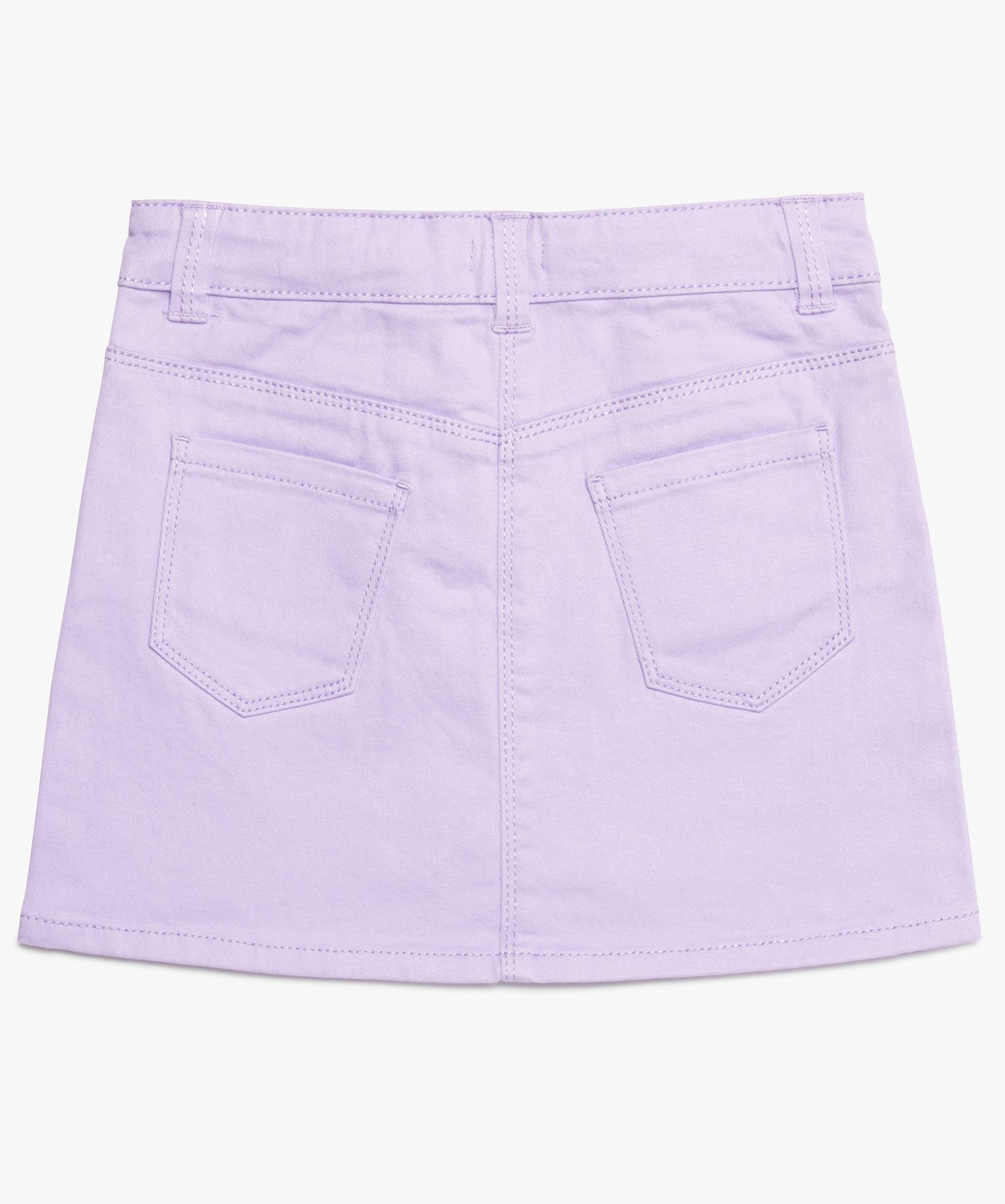 jupe fille coupe droite 4 poches violet fille GEMO