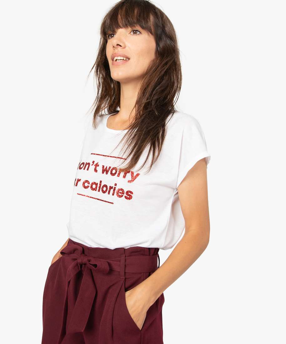 T shirt hotsell femme à message