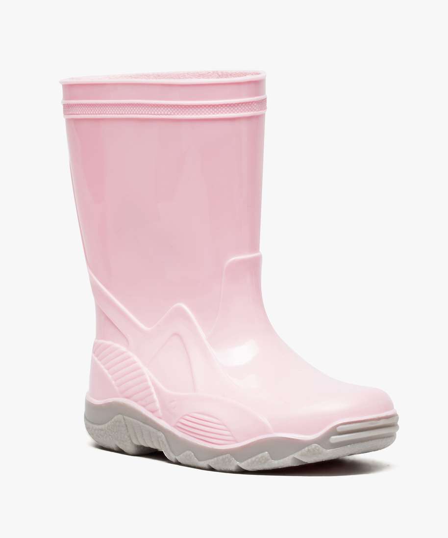 Bottes De Pluie Fille à Paillettes Avec Semelle Crantée - ... Bleu | GEMO