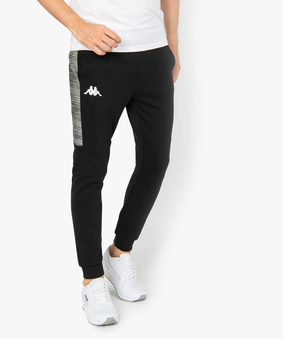 pantalon de jogging homme coupe slim - kappa noir homme