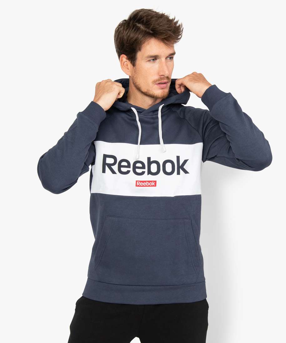 Sweat reebok cheap homme bleu