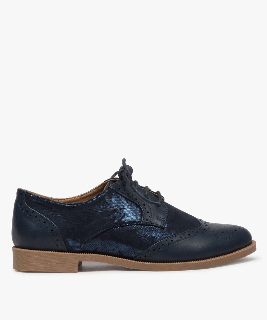 Derbies bi matiere femme top