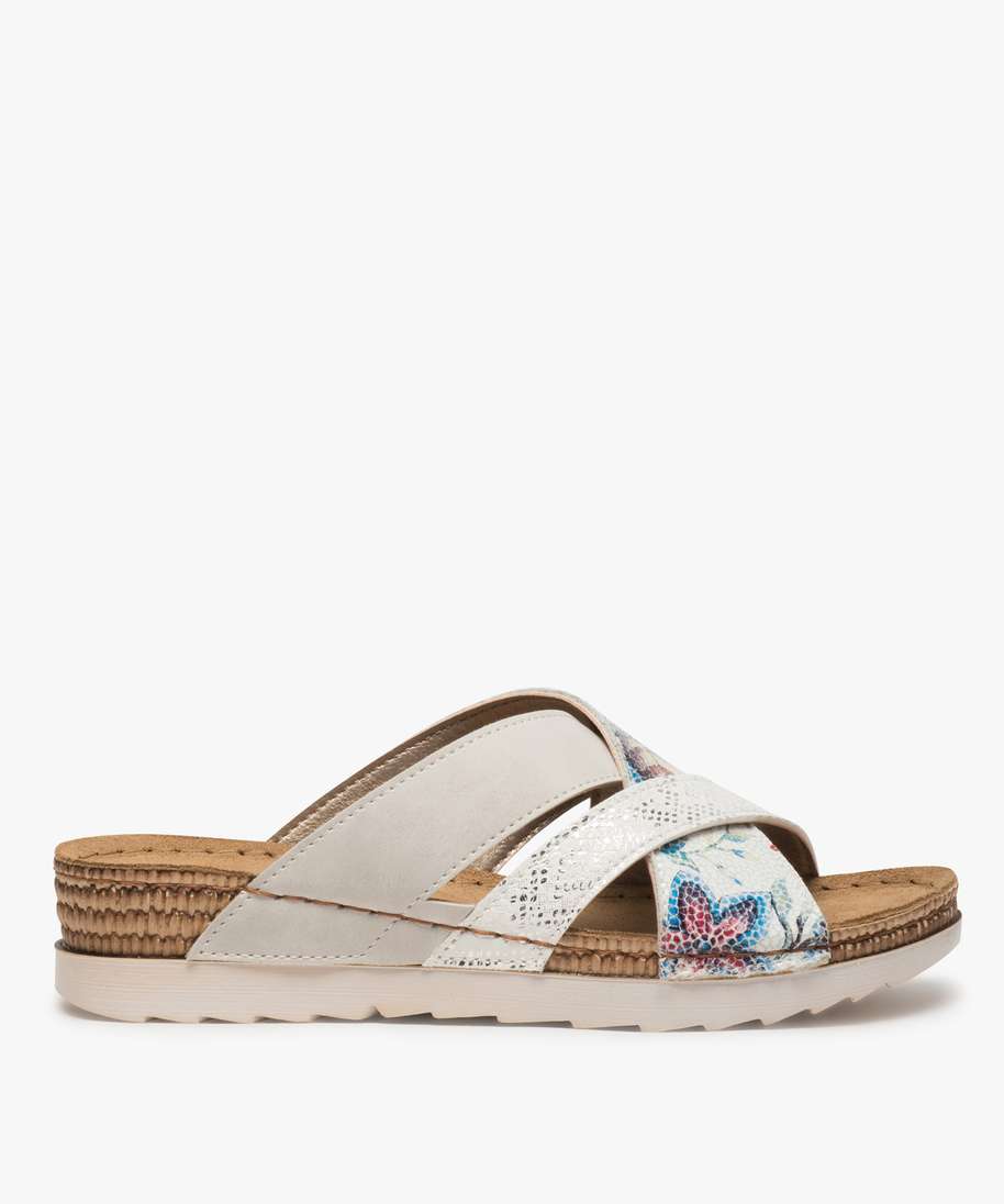 Mules brides croisées femme discount