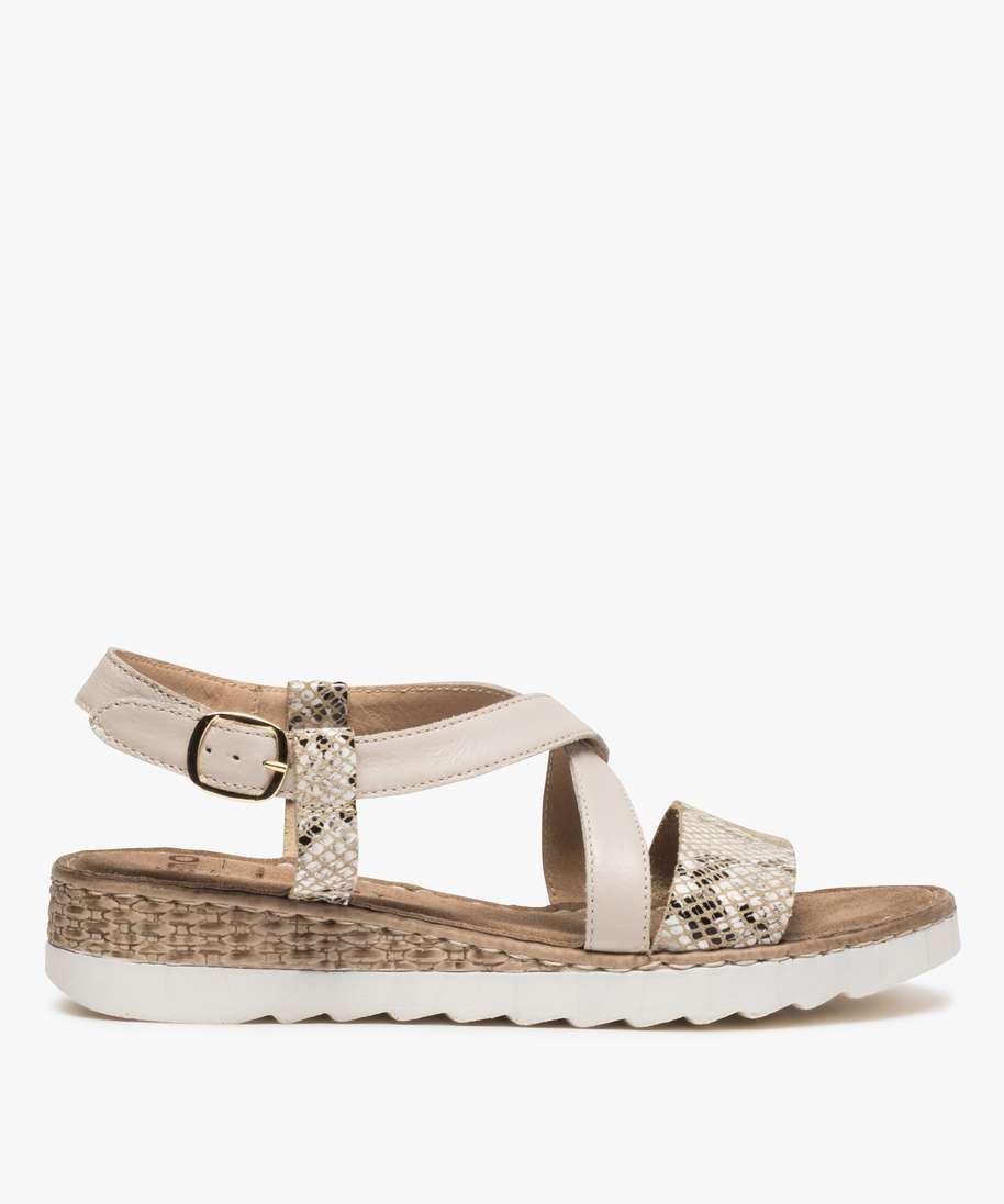 Sandales plates en cuir femme top