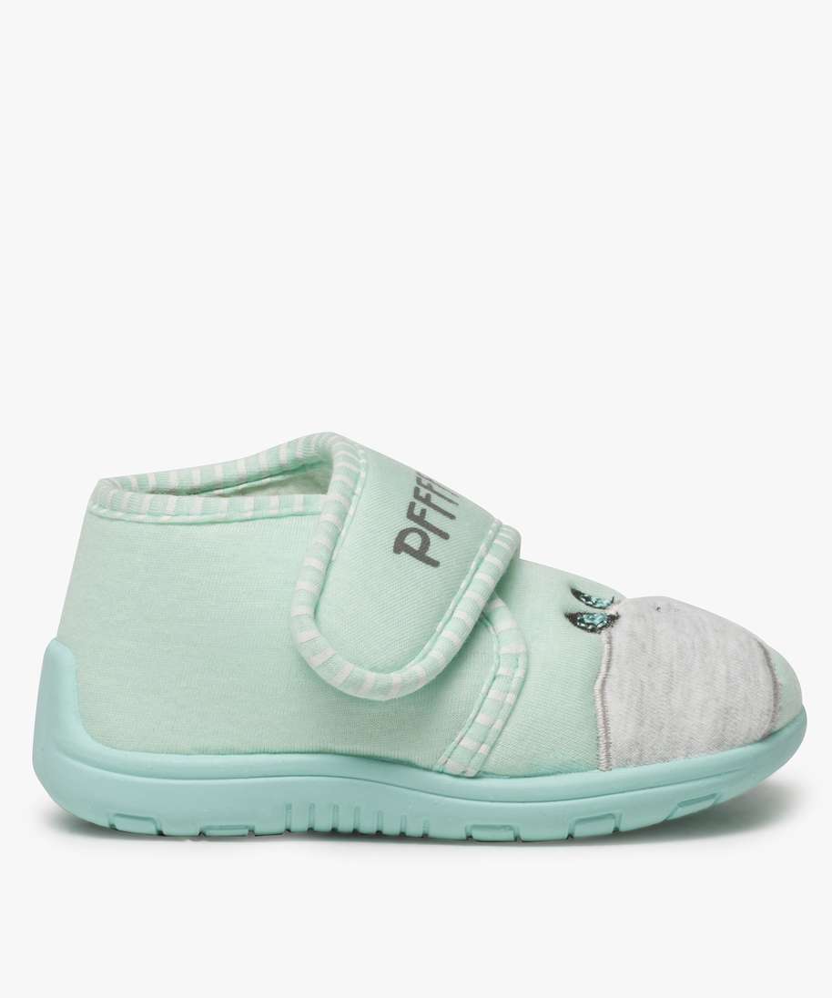 chaussons bebe garcon bottillons a zip en jersey imprimes bleu garcon