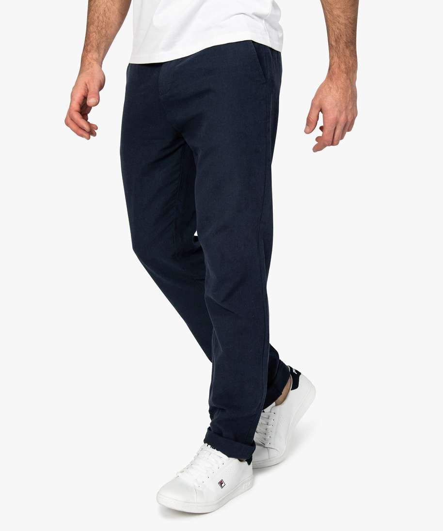 Pantalon coton lin homme