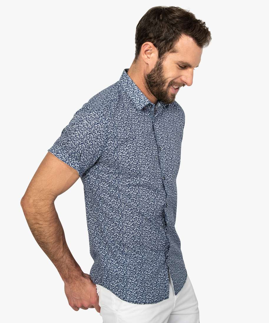 Chemise manche courte sales homme slim fit