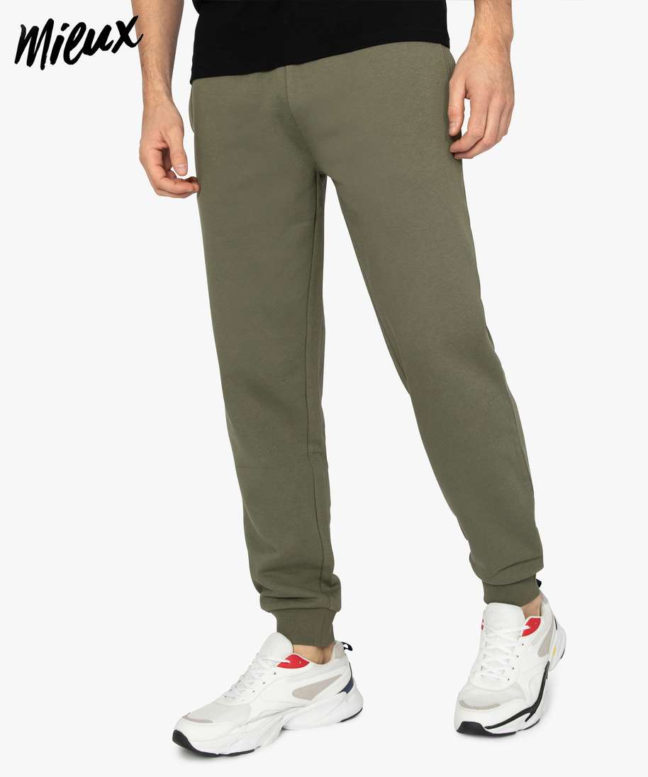 pantalon de jogging homme contenant du coton bio vert pantalons
