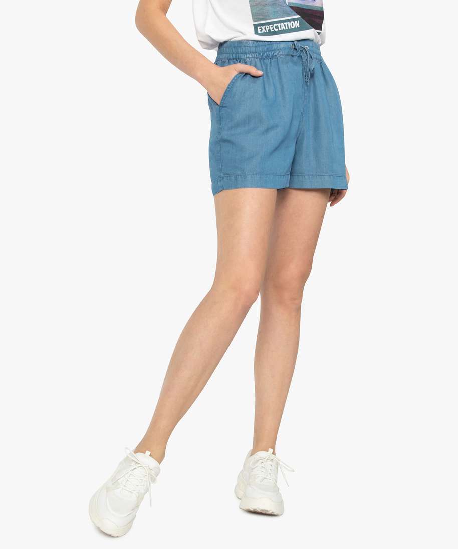Short en online lyocell femme