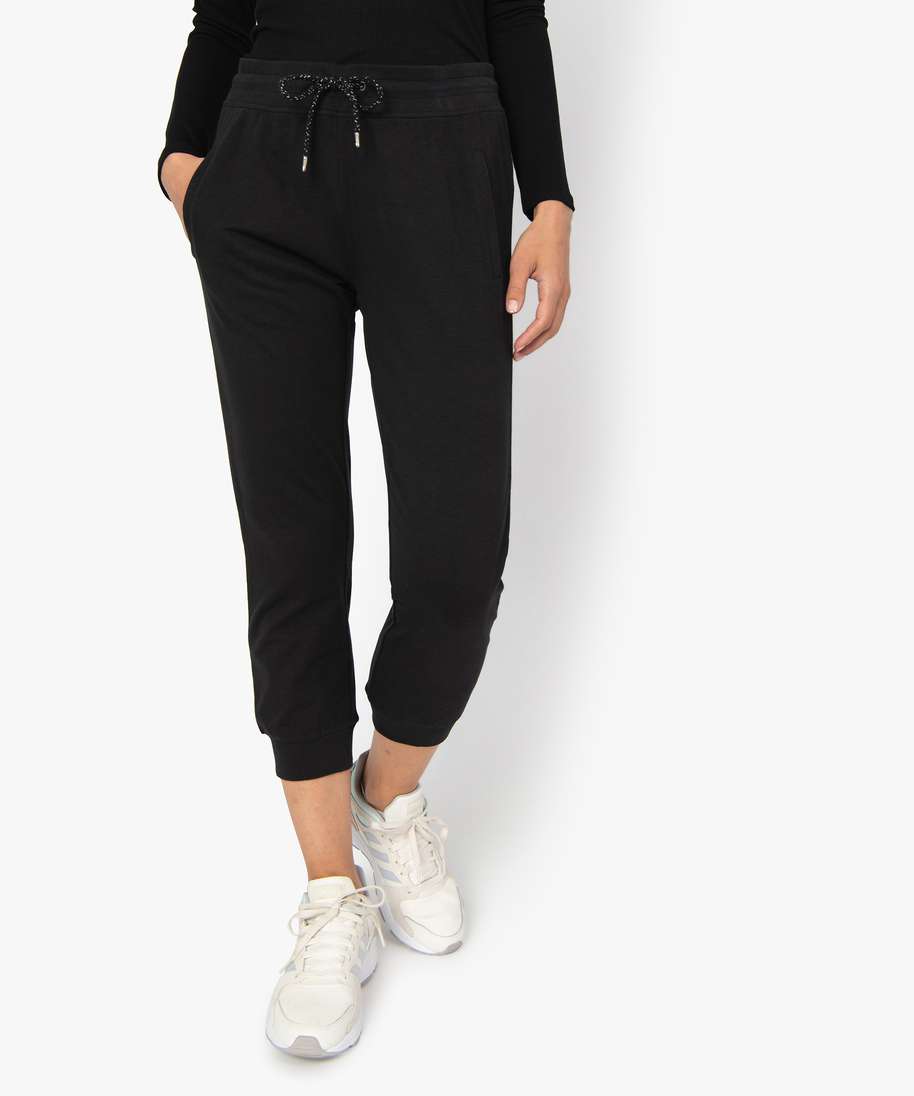 pantalon de jogging femme longueur mollets noir pantacourts femme