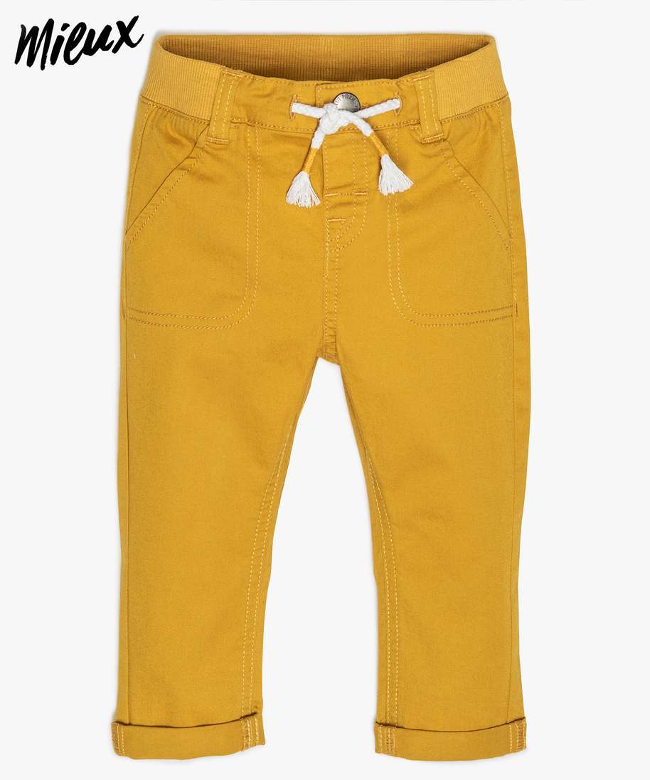 Gemo Vetements Garcon Pantalon Bebe Garcon En Coton Bio Strech Jaune Bebe Gemo Gemo Vetements Garcon Pantalon Bebe Garcon En Coton Bio Strech Jaune Bebe Gemo