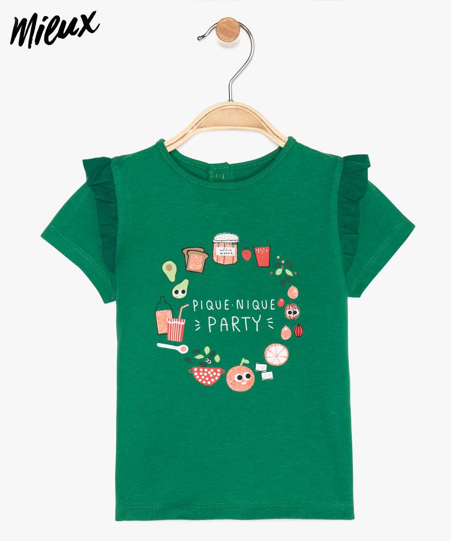 T shirt vert fille sale