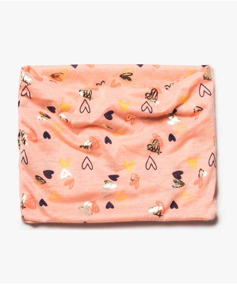 Gemo Accessoires Fille Foulard Bebe Fille Snood A Motif Cours Rose Bebe Gemo