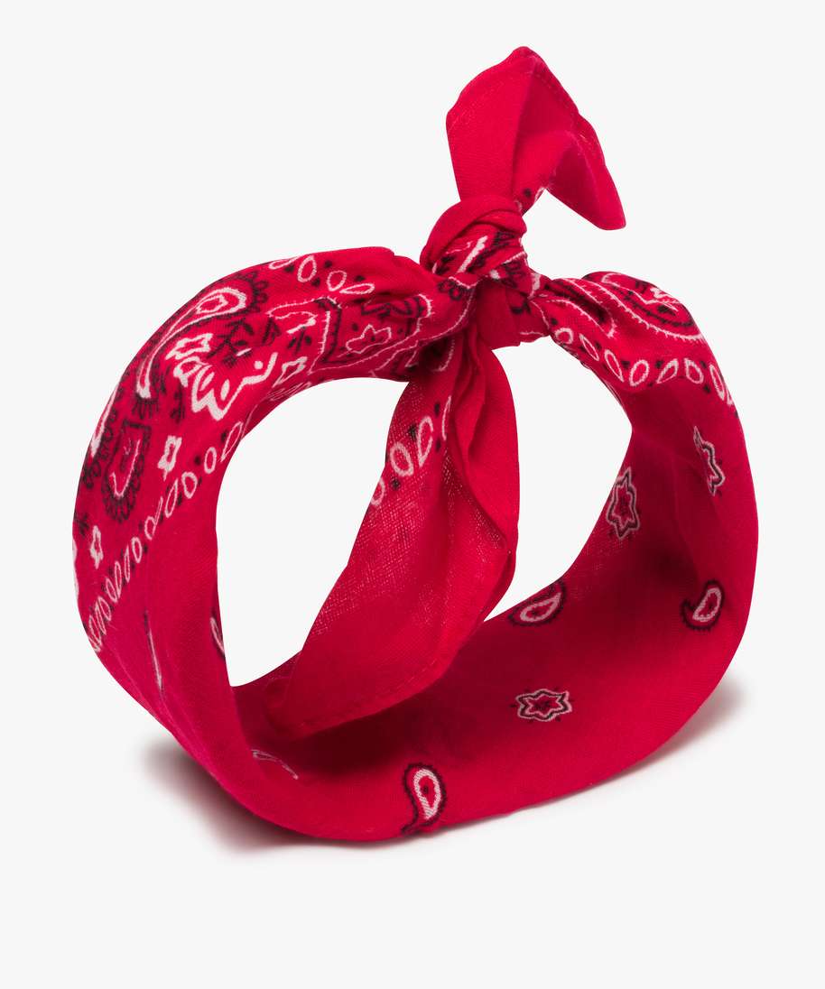 foulard femme bandana avec coton recycle rouge autres accessoires