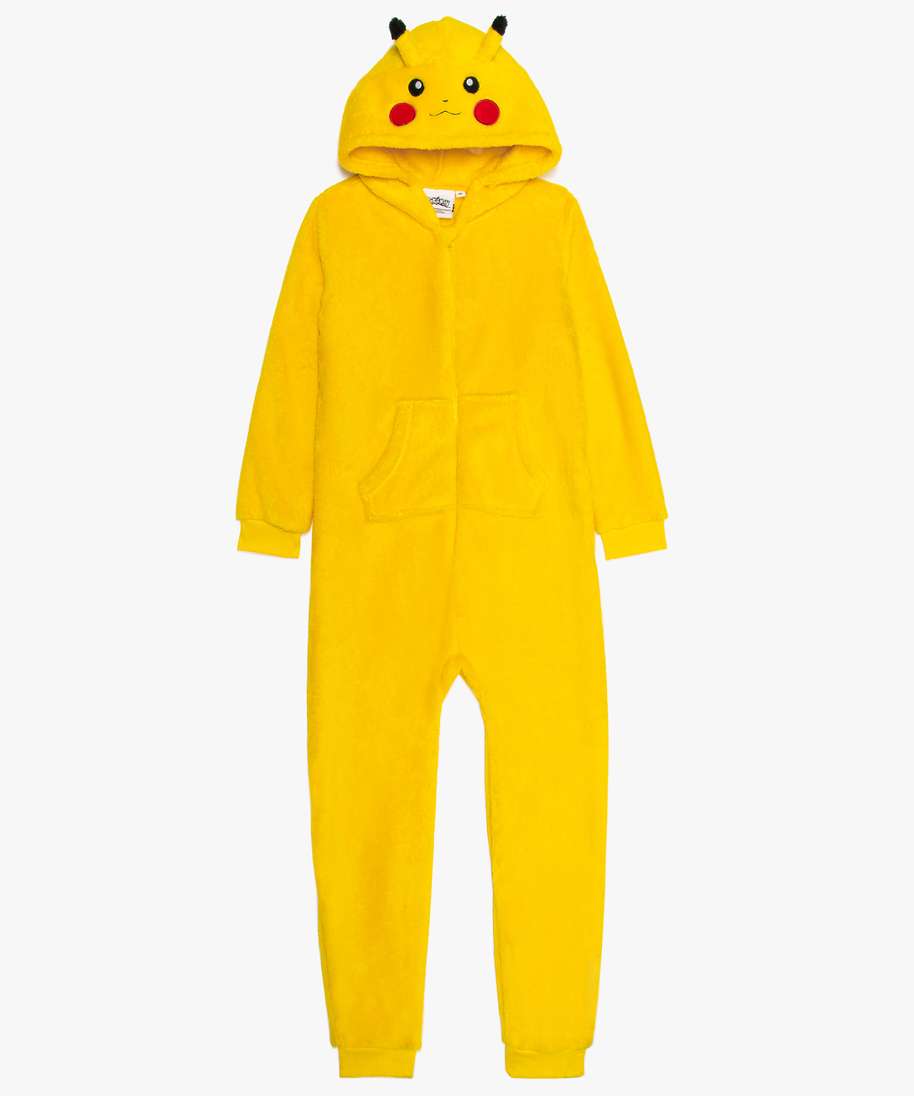 combinaison pyjama garcon zippee pikachu - pokemon jaune garcon