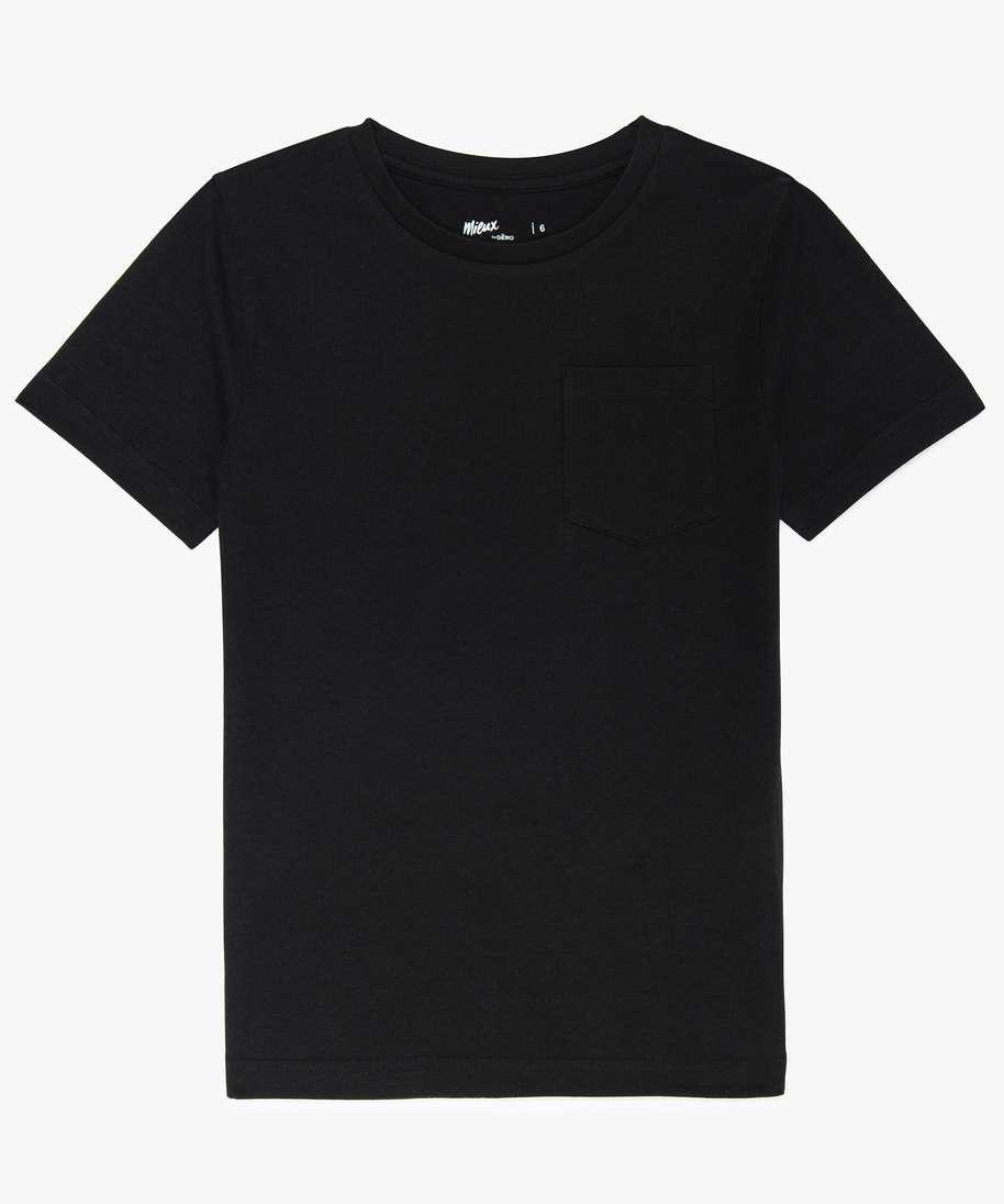 T-shirt Garçon Pep & Co Noir Taille 5-6 Ans - Coton Mélangé, Manches Courtes - Occasion Parfait état