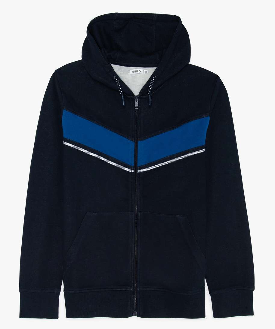 Sweat à Capuche Garçon Gap, Bleu, Coton Mélangé, Taille 5 Ans, Fermeture Zip