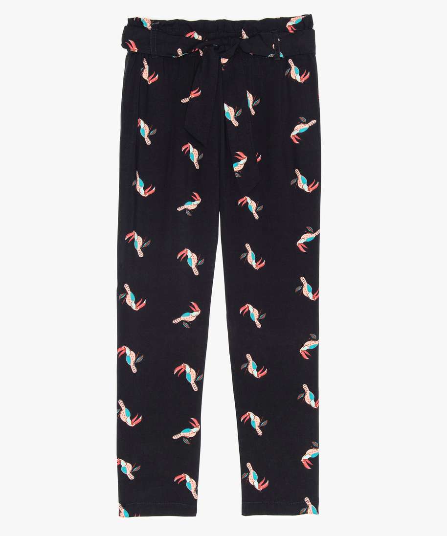 Pantalon fluide imprimé tropical best sale