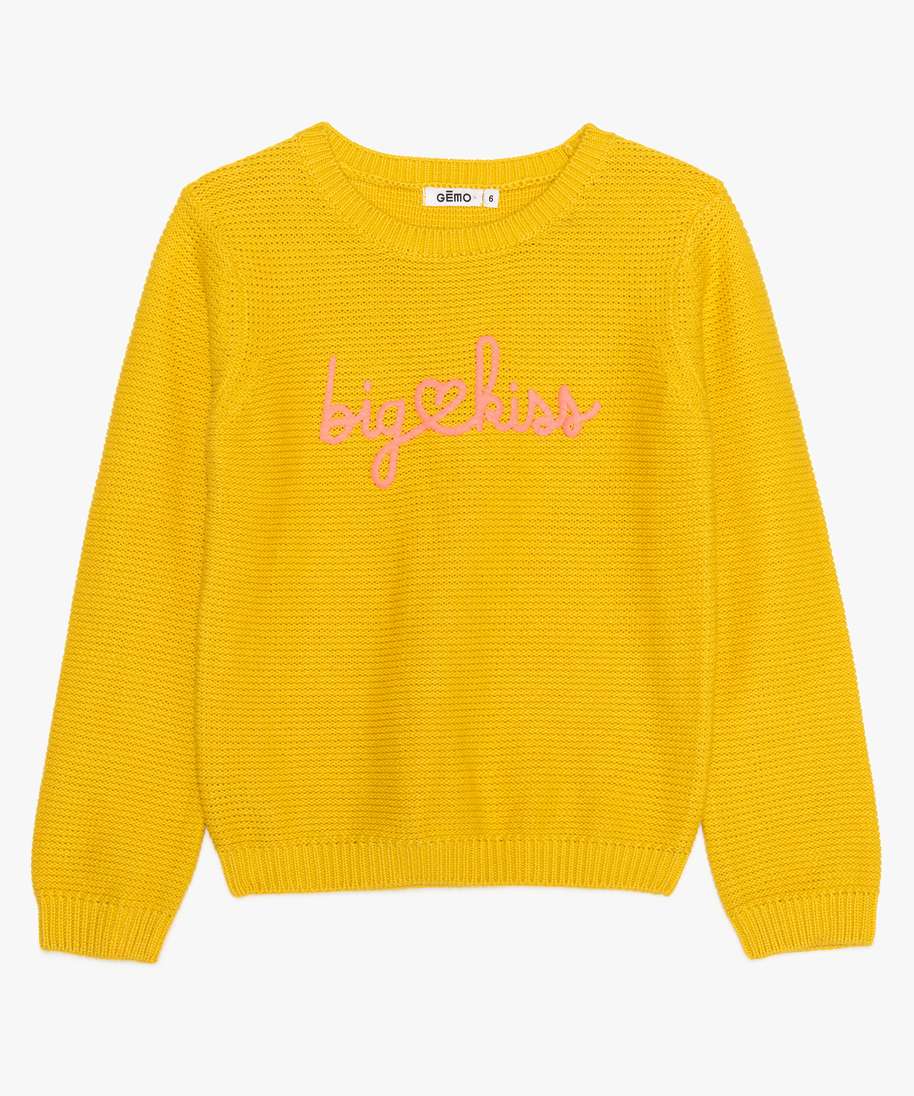 Pull jaune fille new arrivals