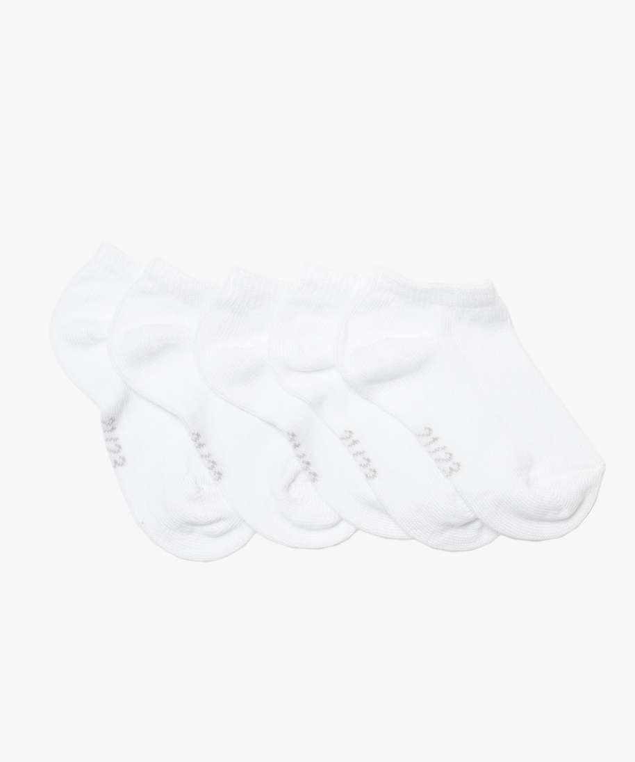 chaussettes bebe fille ultra courtes (lot de 5) blanc chaussettes